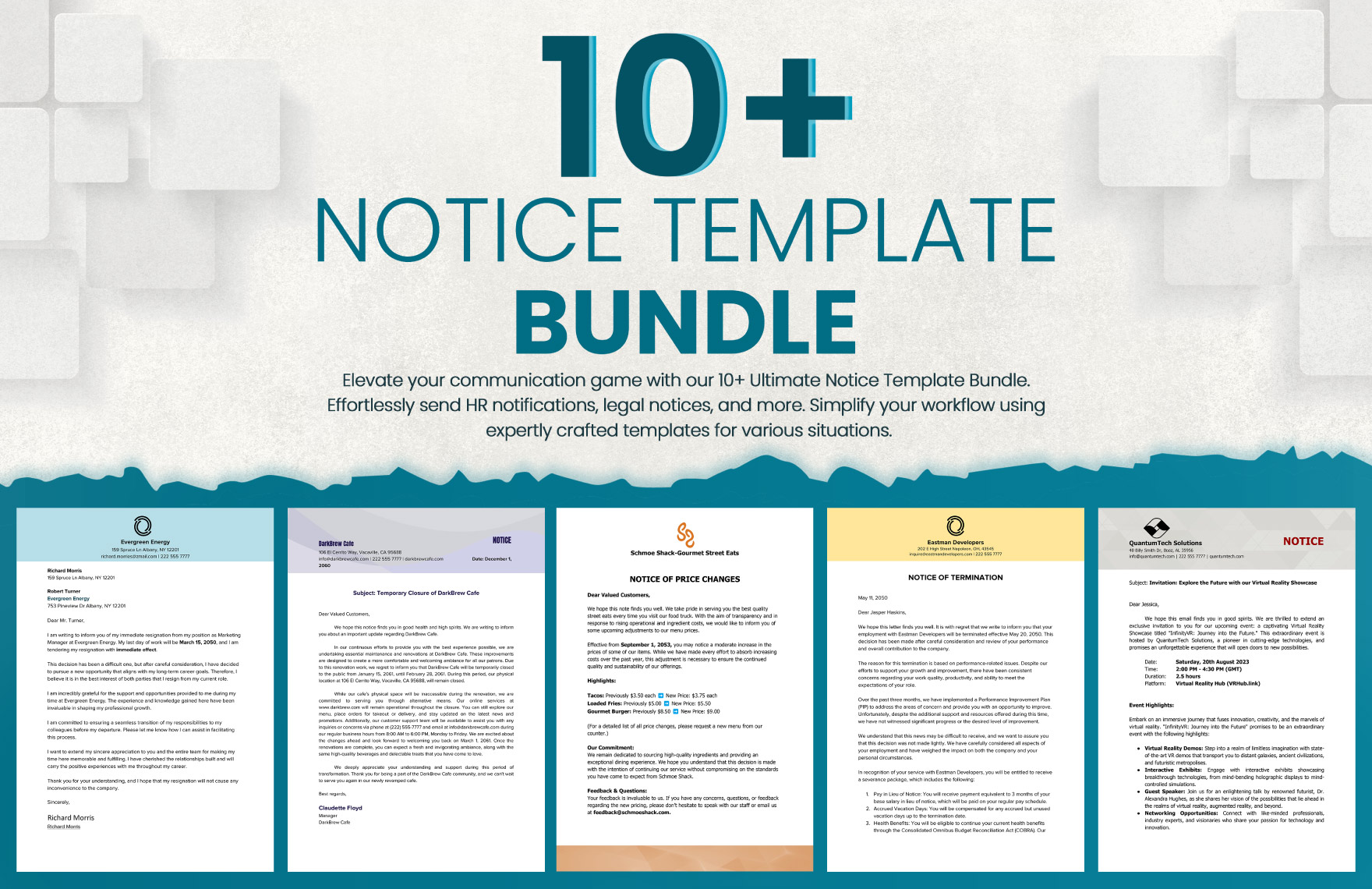 10+ Notice Template Bundle in Word, PDF, Google Docs - Download | Template.net