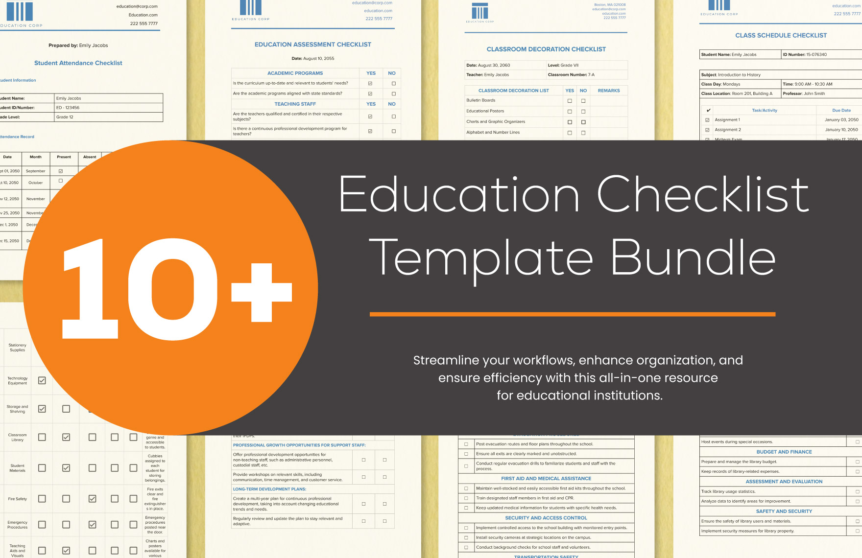 10+ Education Checklist Template Bundle in Google Docs, Word, PDF - Download | Template.net