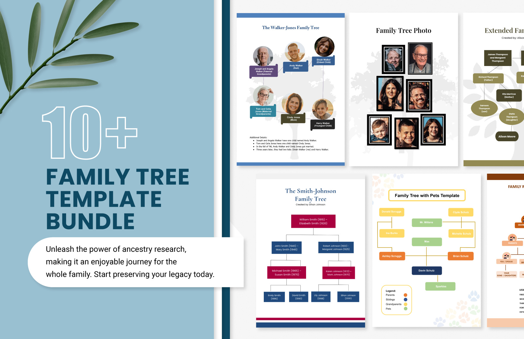 10+ Family Tree Template Bundle in Word, PDF, Google Docs - Download | Template.net