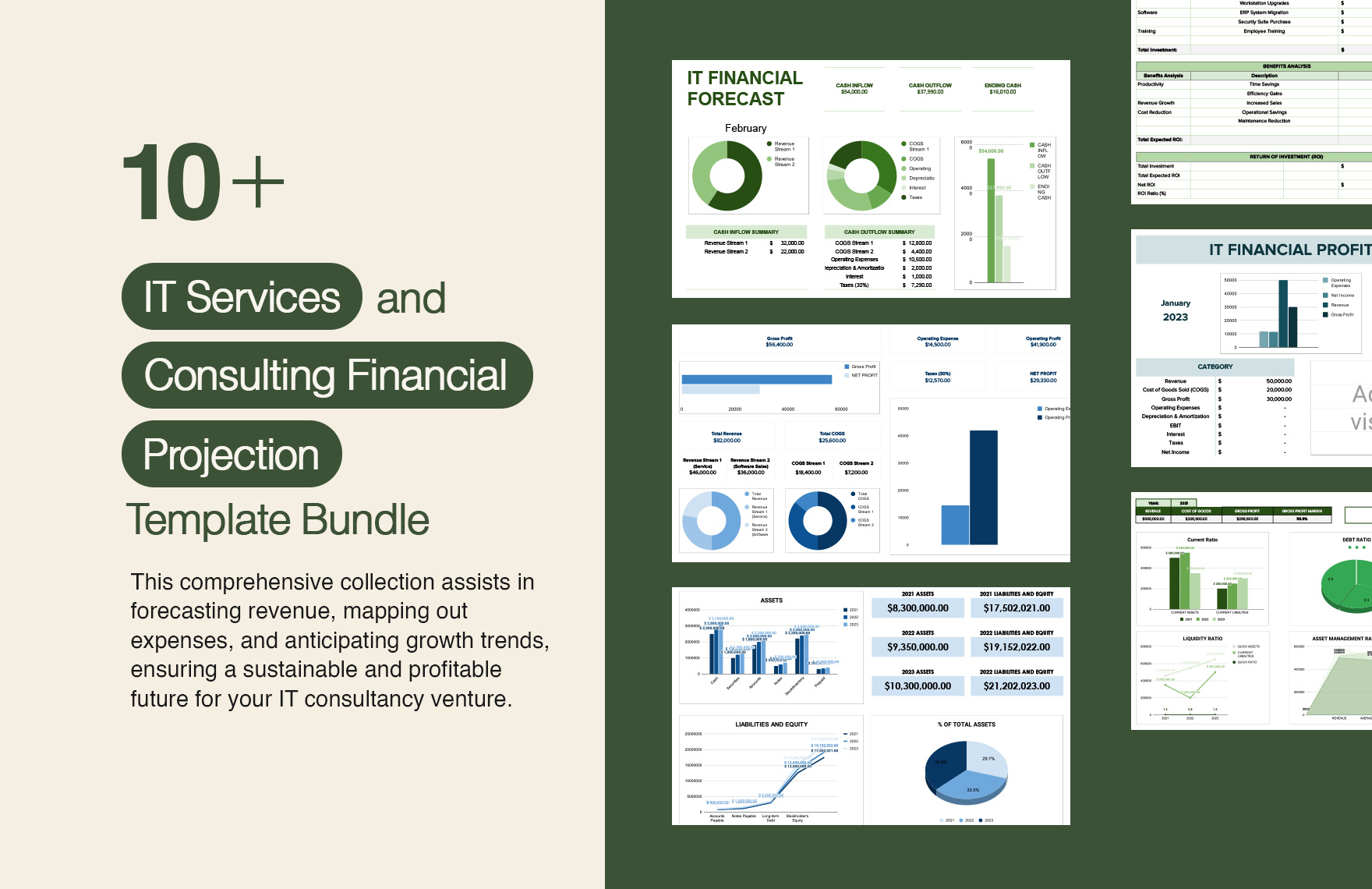 10+ IT Services & Consulting Financial Projection Template Bundle in Excel, Google Sheets to Download