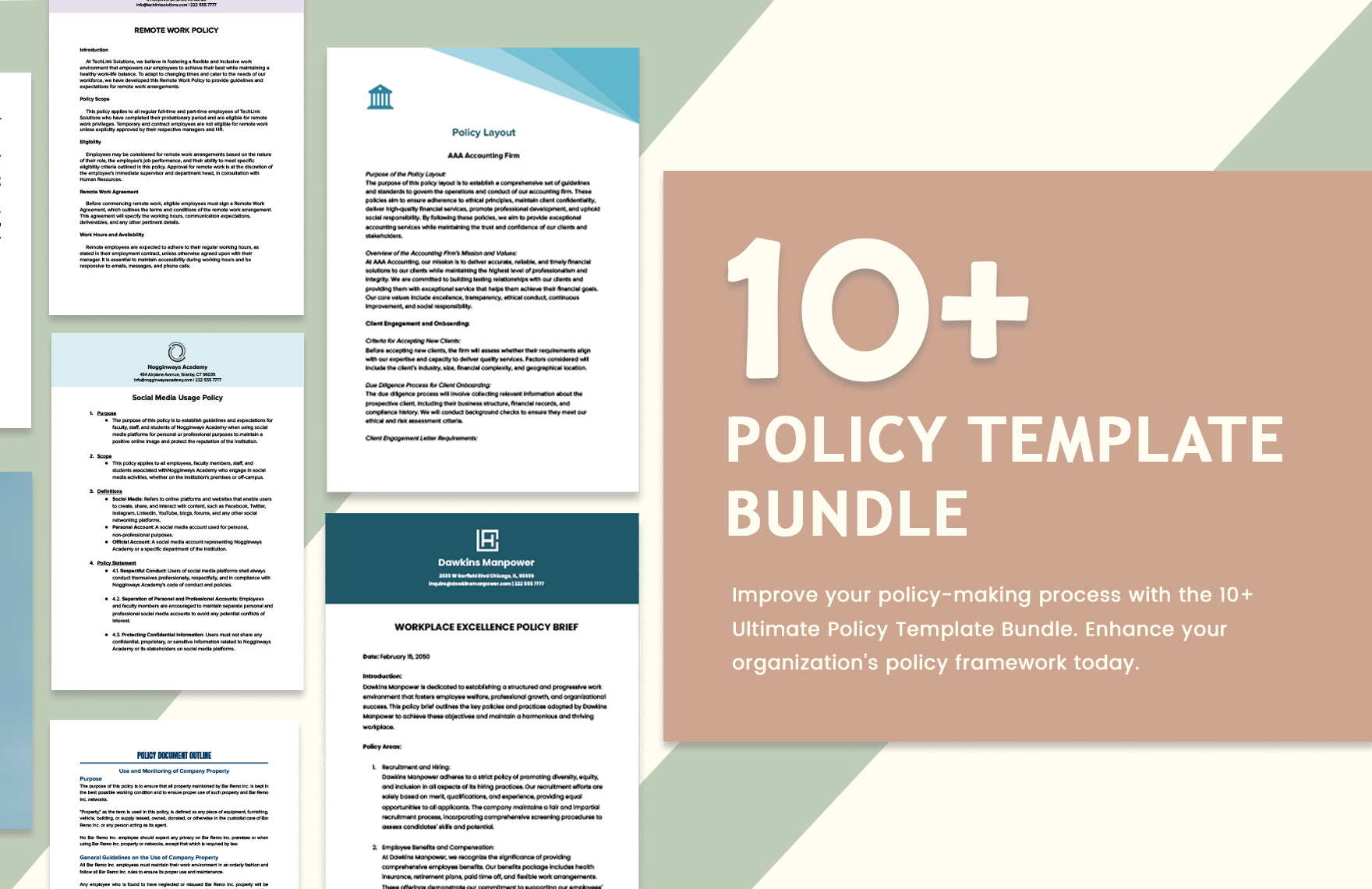10+ Policy Template Bundle in Word, PDF, Google Docs - Download | Template.net