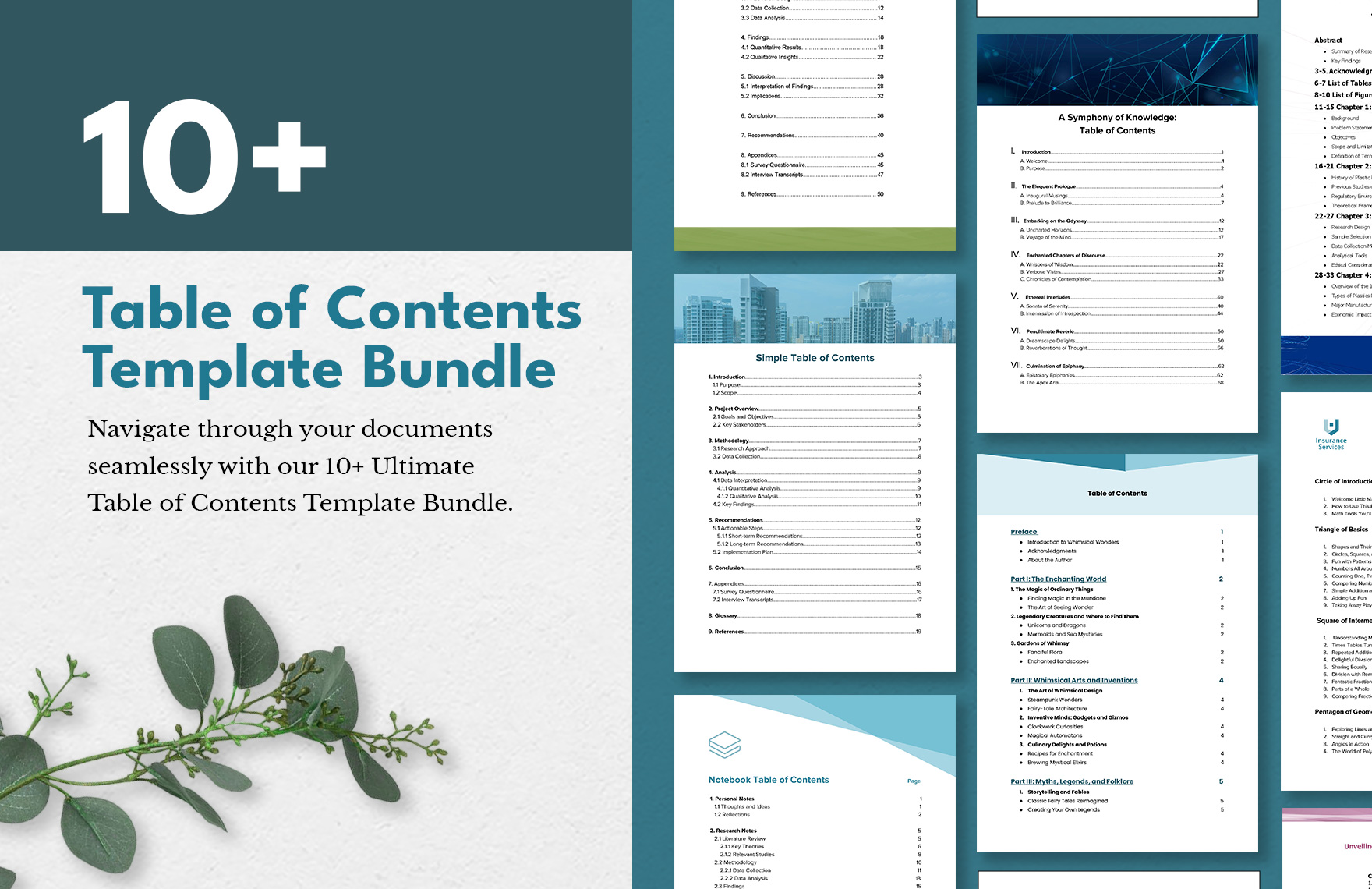 10+ Table of Contents Template Bundle in PDF, Word, Google Docs - Download | Template.net