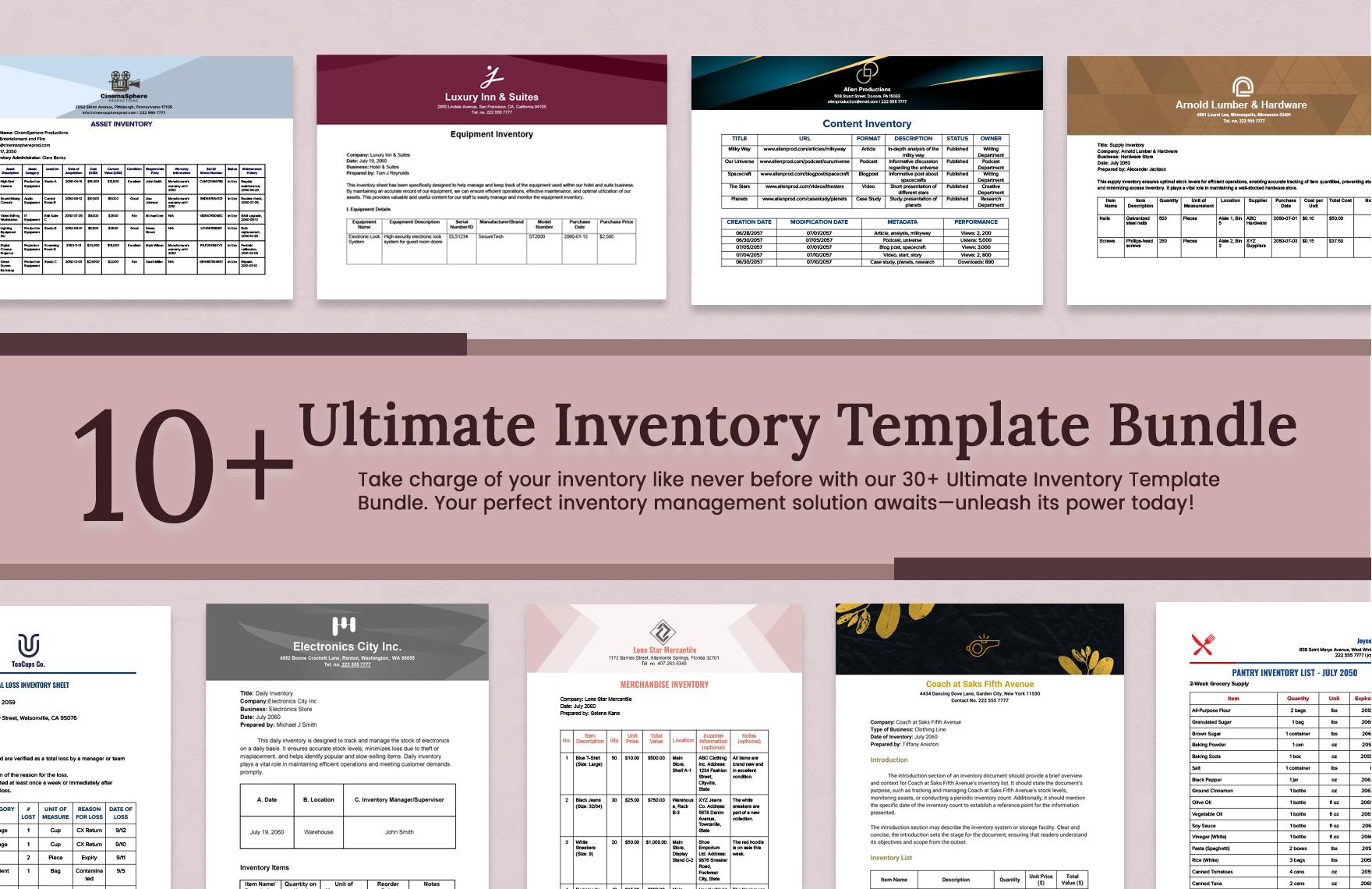 10+ Ultimate Inventory Template Bundle in Word, PDF, Google Docs to Download