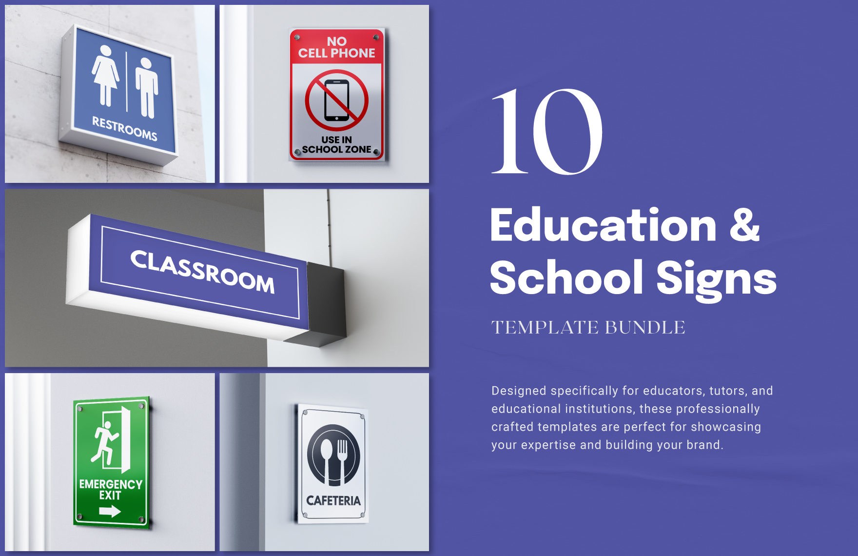 10 Education & School Signs Template Bundle in Word, Illustrator, PSD, PNG - Download | Template.net