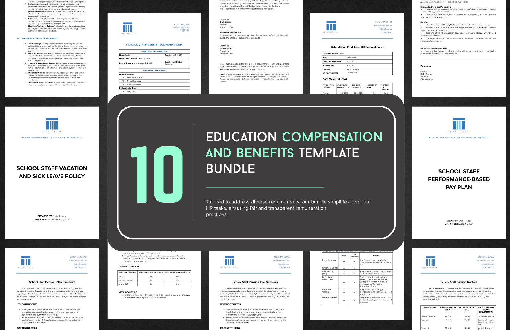 10 Education Compensation and Benefits Template Bundle in Word, PDF, Google Docs - Download | Template.net