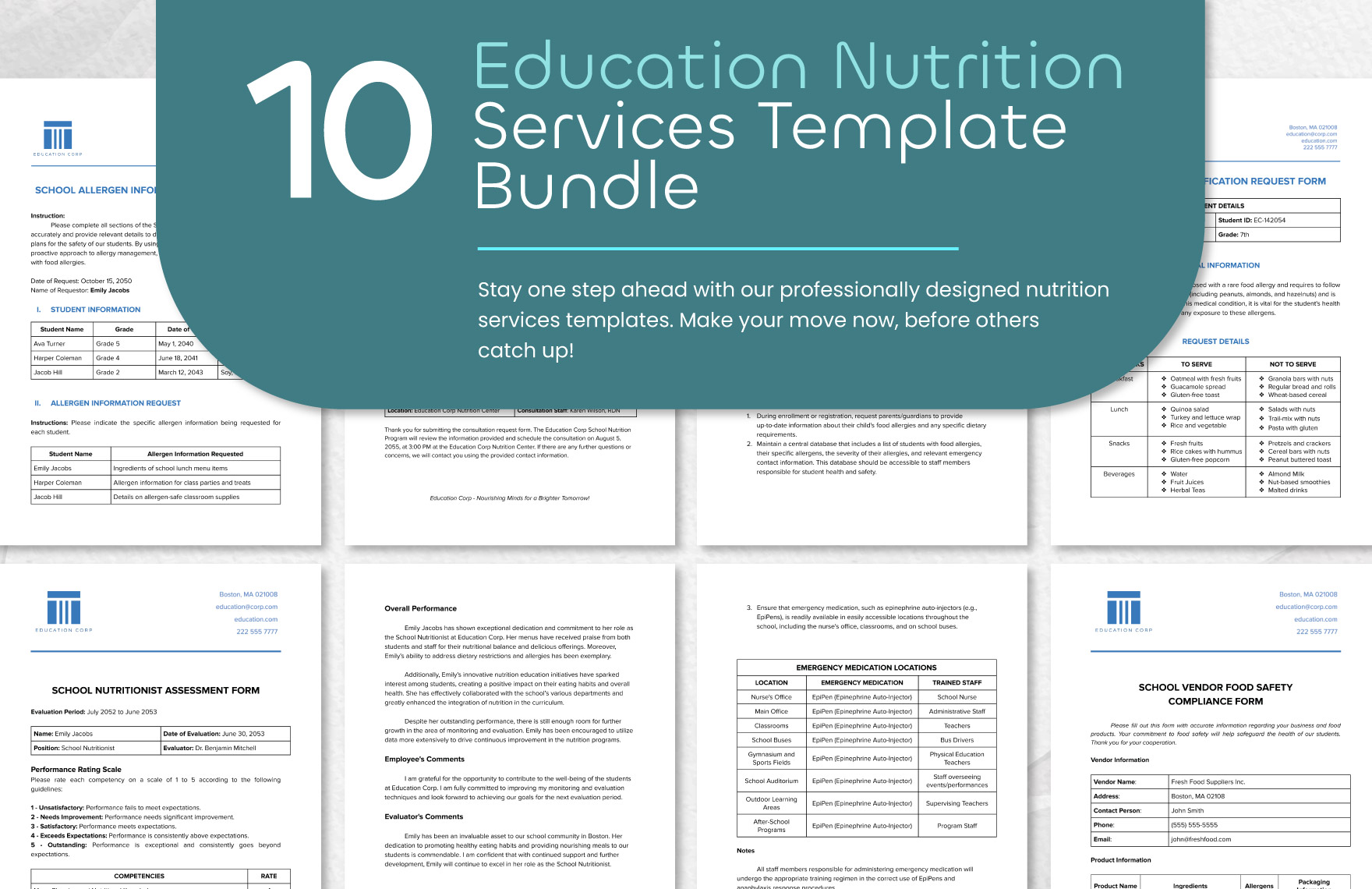 10 Education Nutrition Services Template Bundle in Word, PDF, Google Docs - Download | Template.net