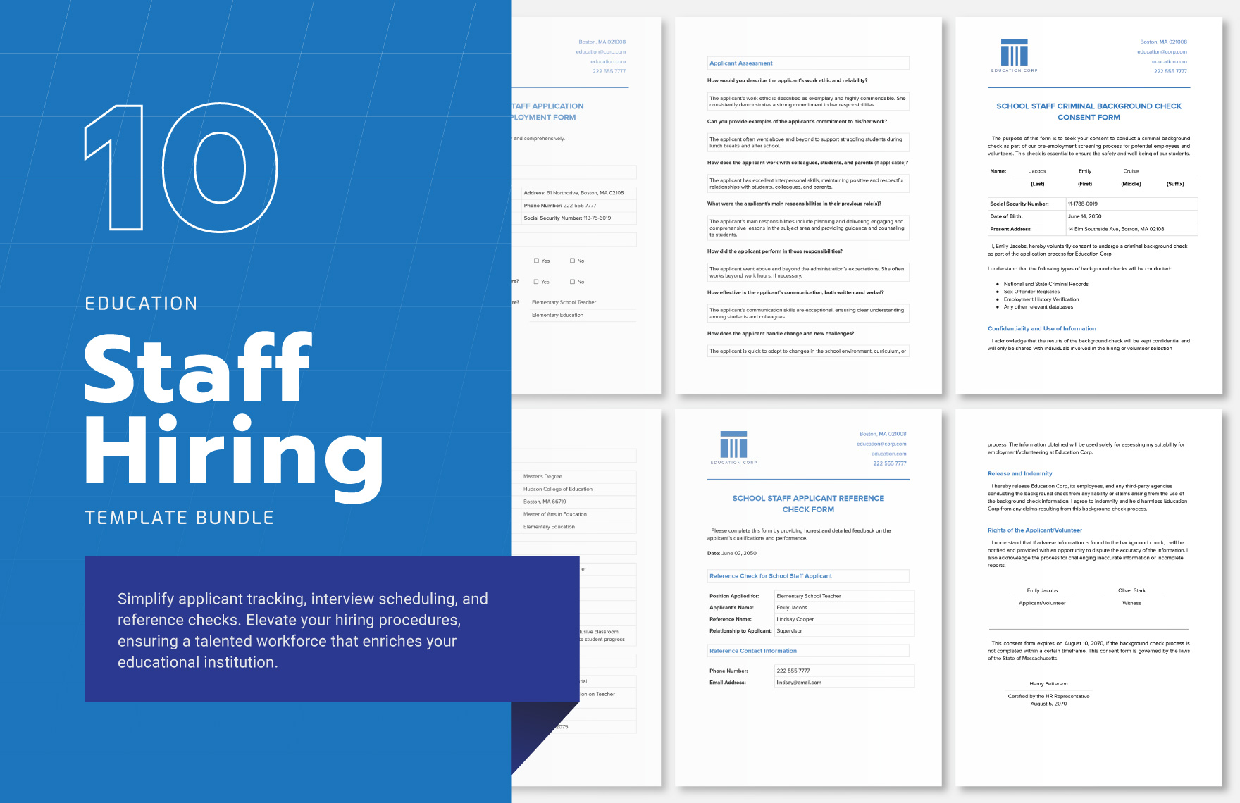10 Education Staff Hiring Template Bundle in Word, PDF, Google Docs - Download | Template.net