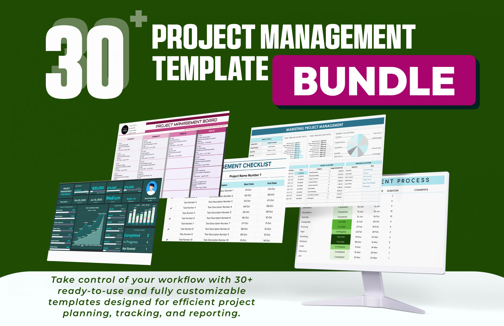 30+ Project Management Template Bundle in Excel, Google Sheets to Download