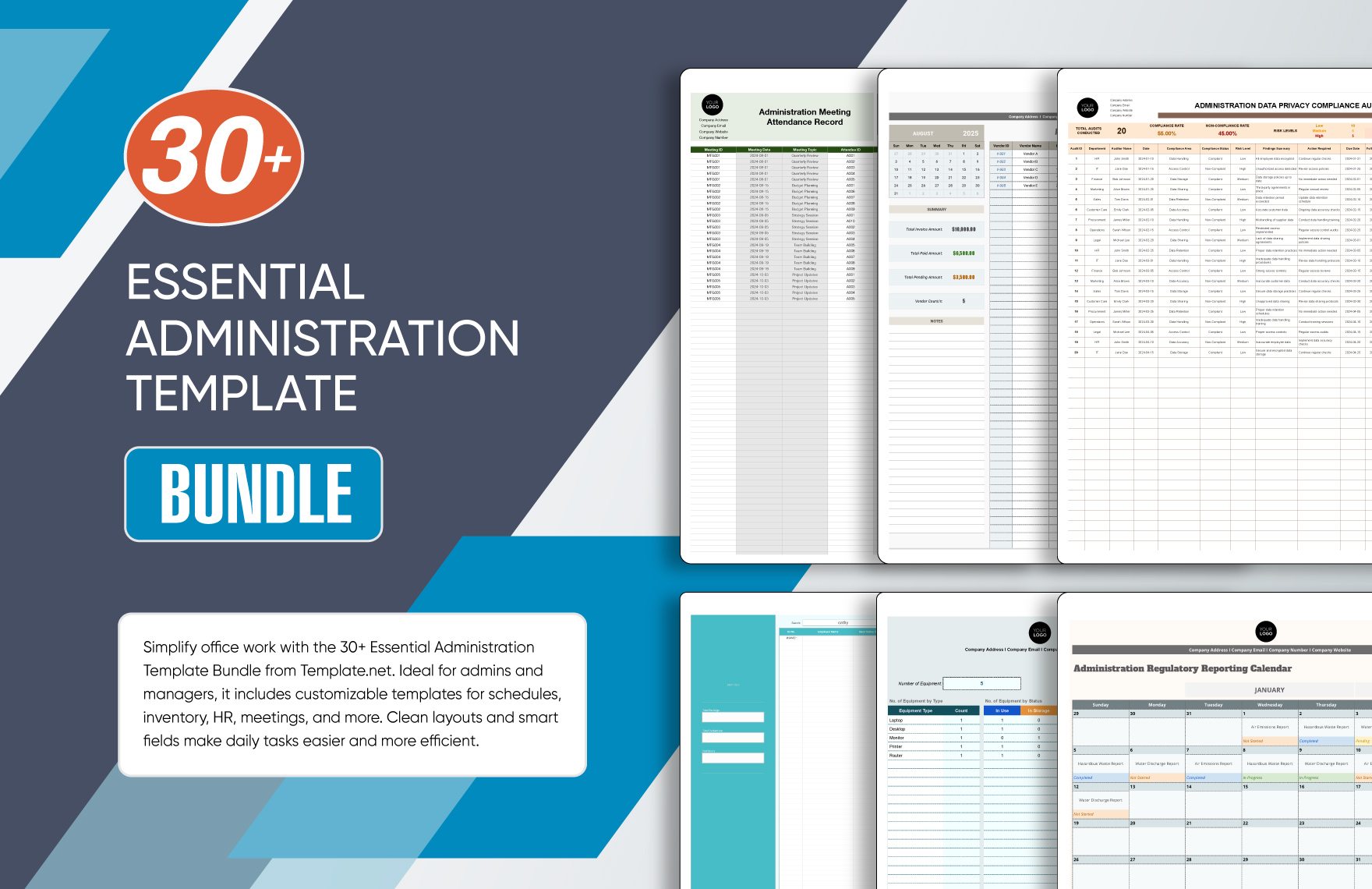30+ Essential Administration Template Bundle in Excel, Google Sheets to Download