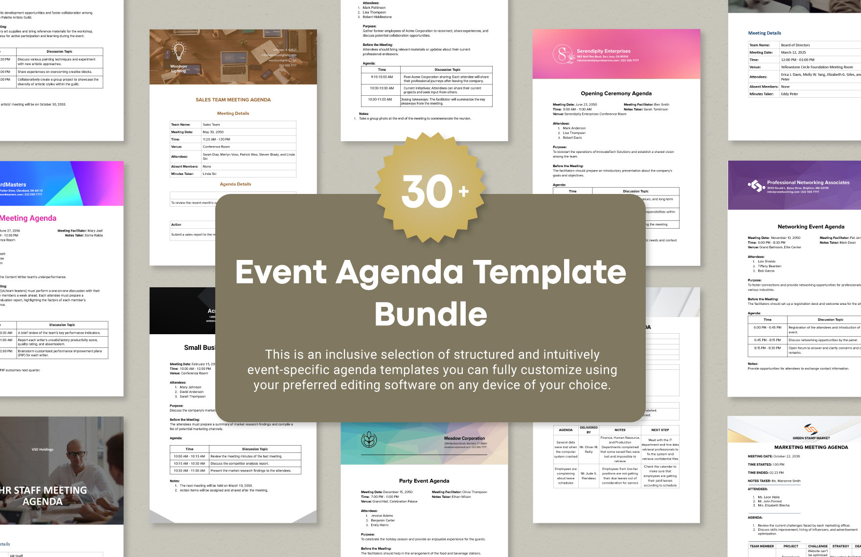 30+ Event Agenda Template Bundle in Pages, Word, PDF, Google Docs - Download | Template.net