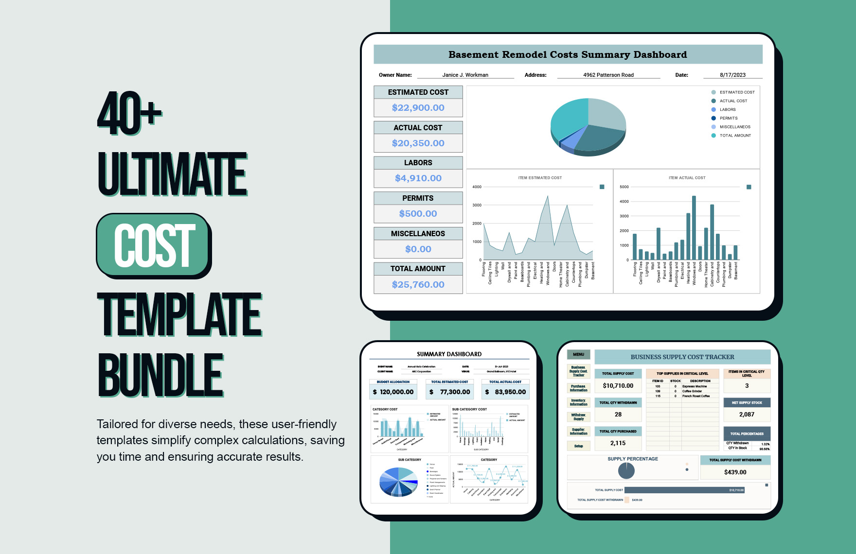40+ Ultimate Cost Template Bundle in Excel, Google Sheets - Download | Template.net