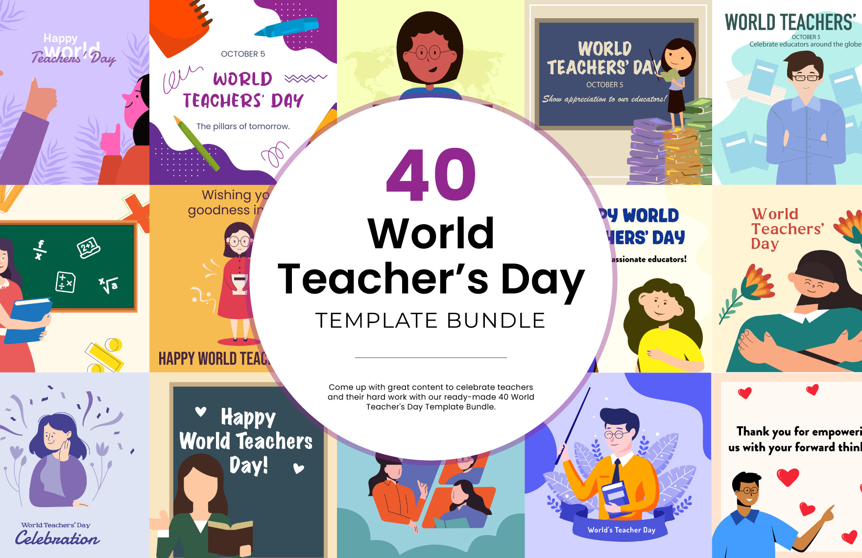 FREE 40 World Teacher's Day 2024 Template Bundle in Illustrator, PSD, JPEG, PNG, SVG, EPS, PDF, Word, Google Docs - Download
