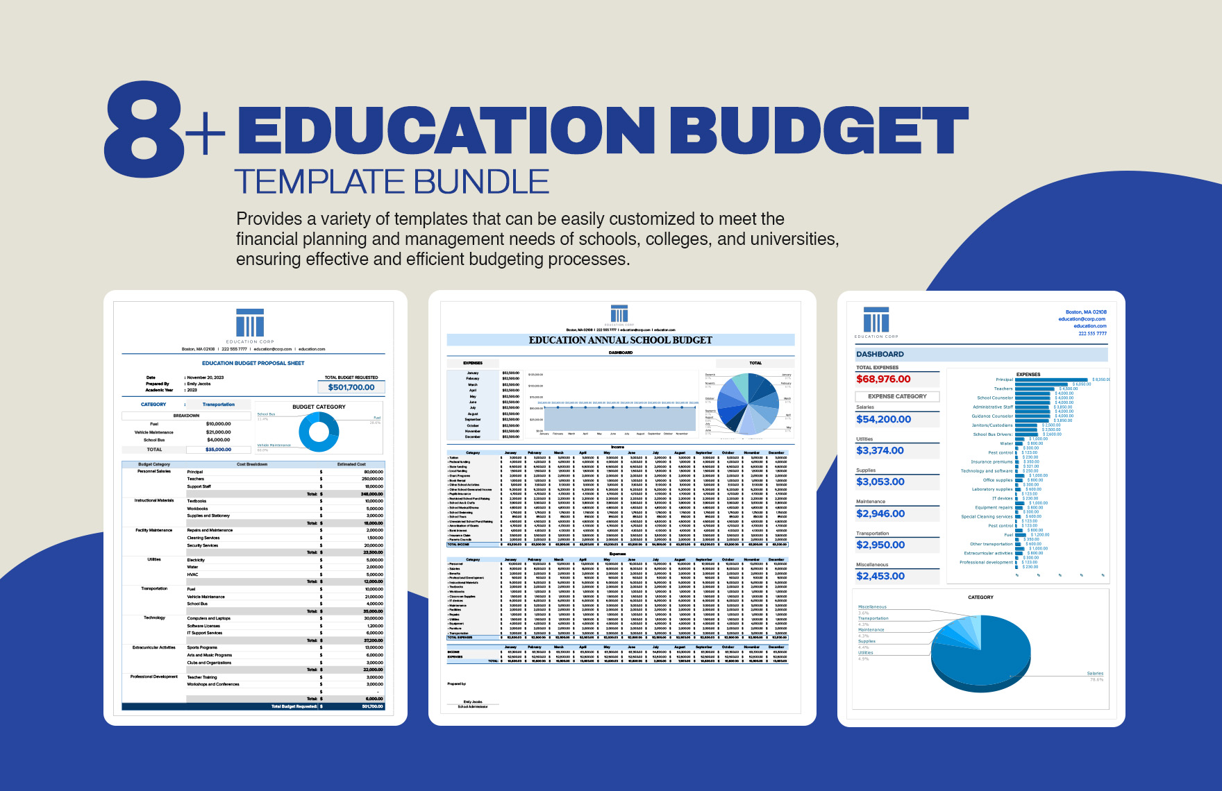 8+ Education Budget Template Bundle in Excel, Google Sheets to Download