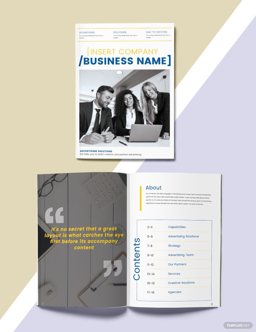 Advertising Catalog Template in Publisher, Word, Photoshop, Pages, InDesign - Download | Template.net