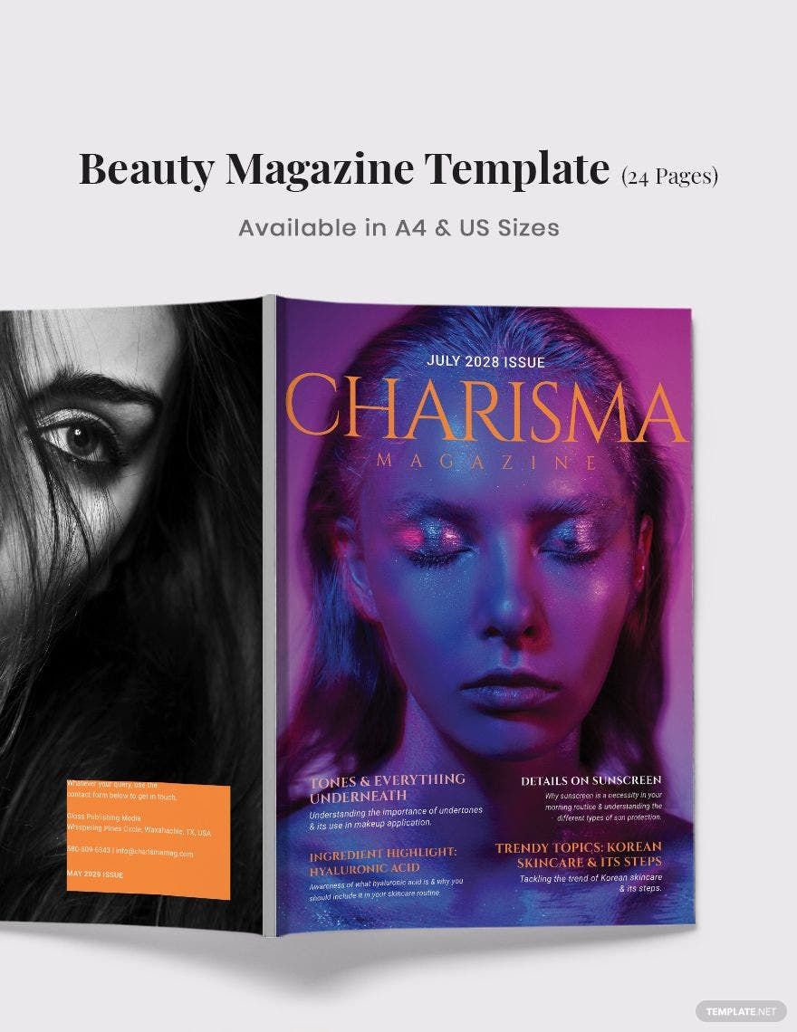 Beauty Magazine Template in InDesign, Word, Publisher, Pages - Download | Template.net