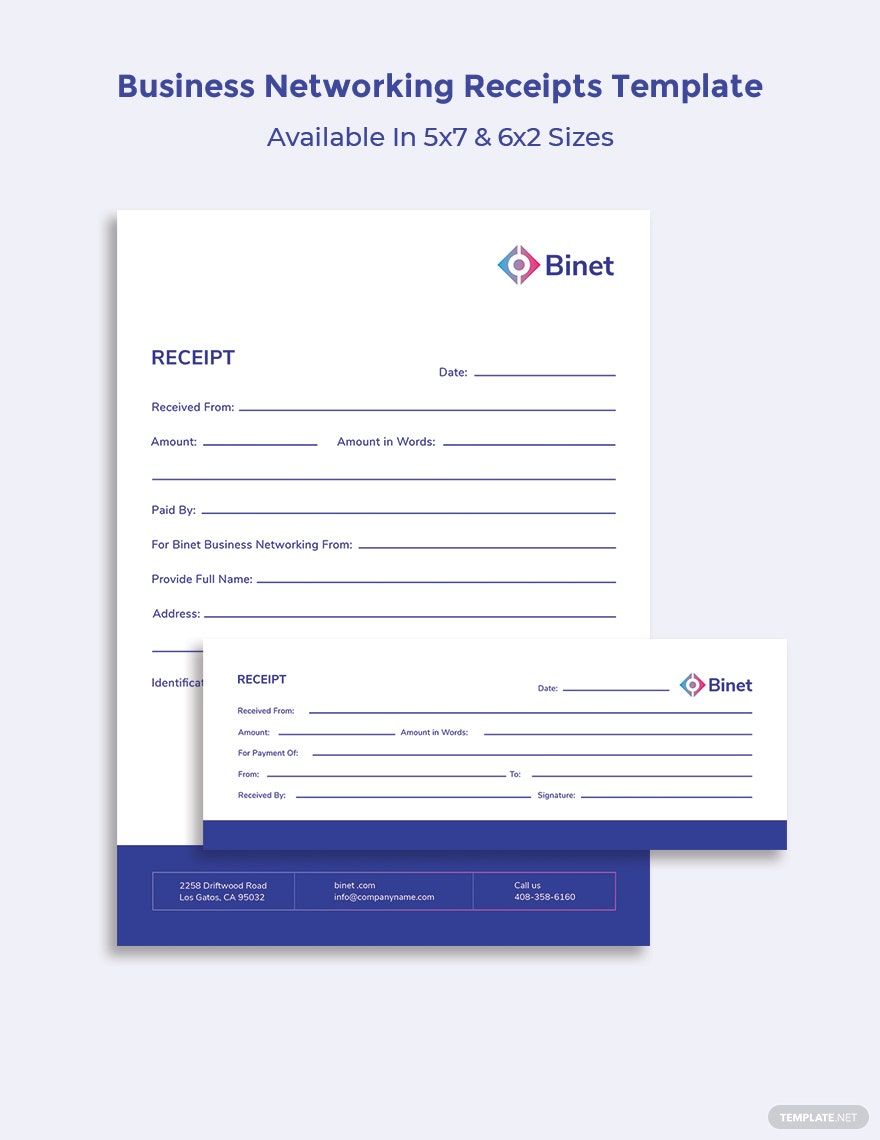 Business Networking Receipts Template in Word, Publisher, InDesign, Pages, Illustrator, PSD - Download | Template.net