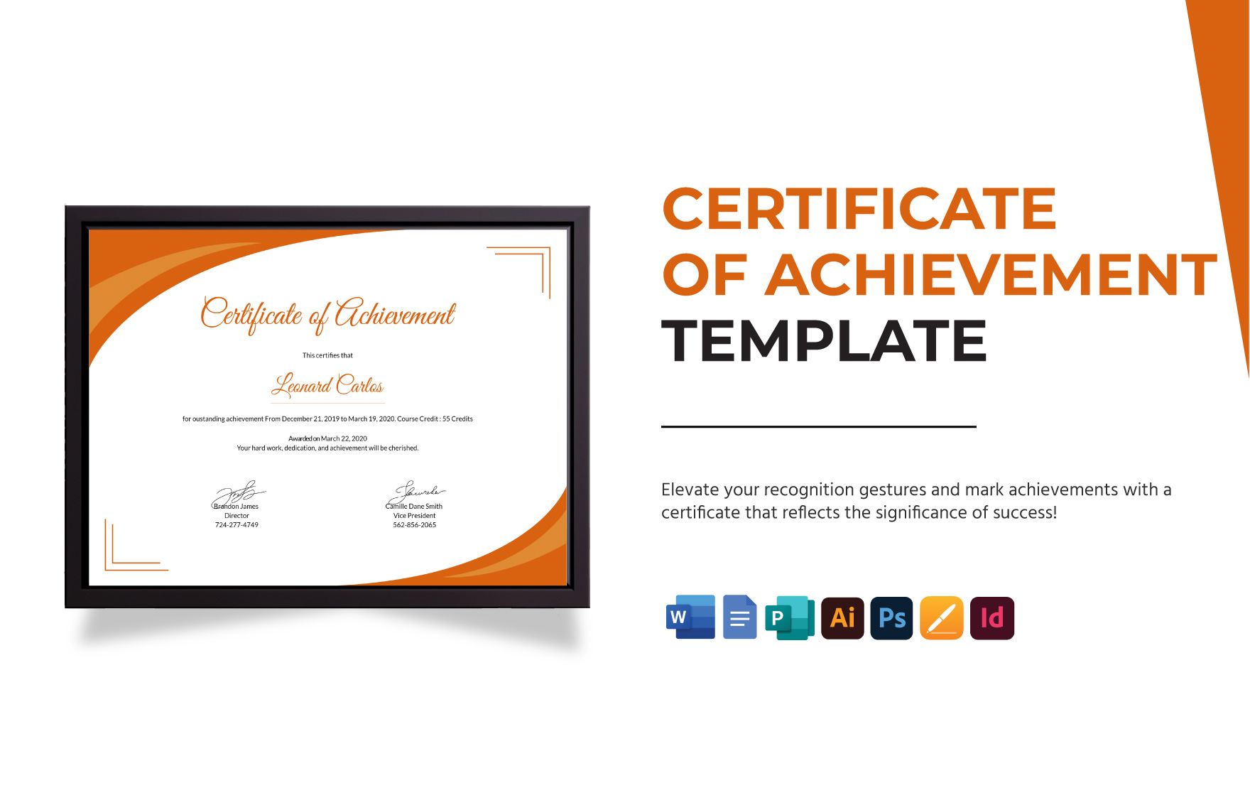 Certificate of Achievement in Illustrator, InDesign, PSD, Pages, Word, Publisher, Google Docs - Download | Template.net