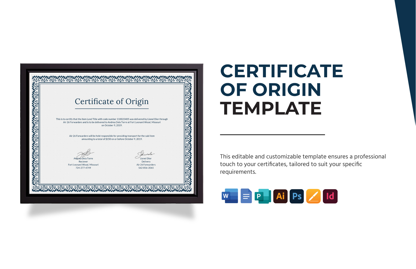 Certificate of Origin in PSD, Illustrator, InDesign, Pages, Word, Publisher, Google Docs - Download | Template.net