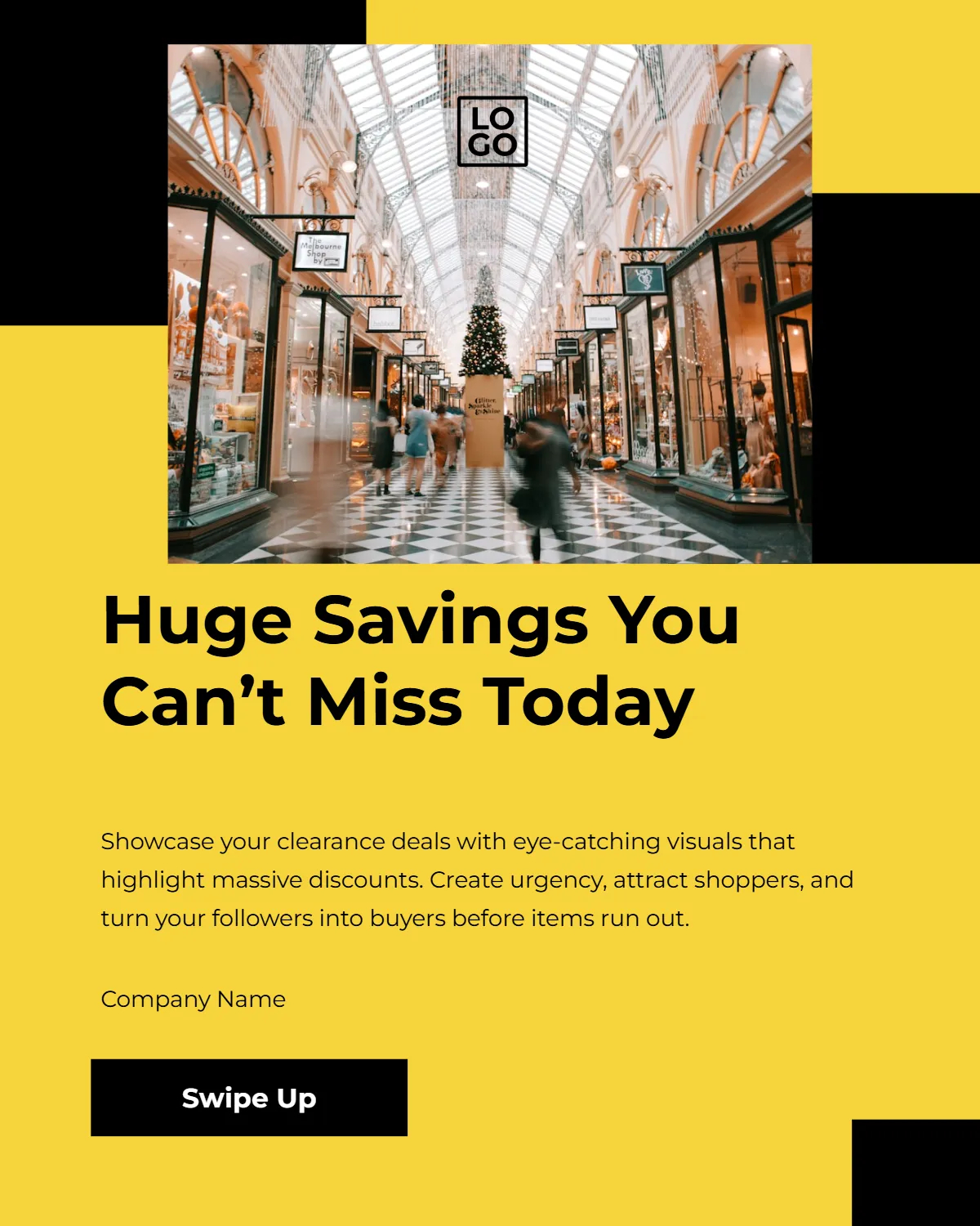 Clearance Discount Sale Instagram Post Template