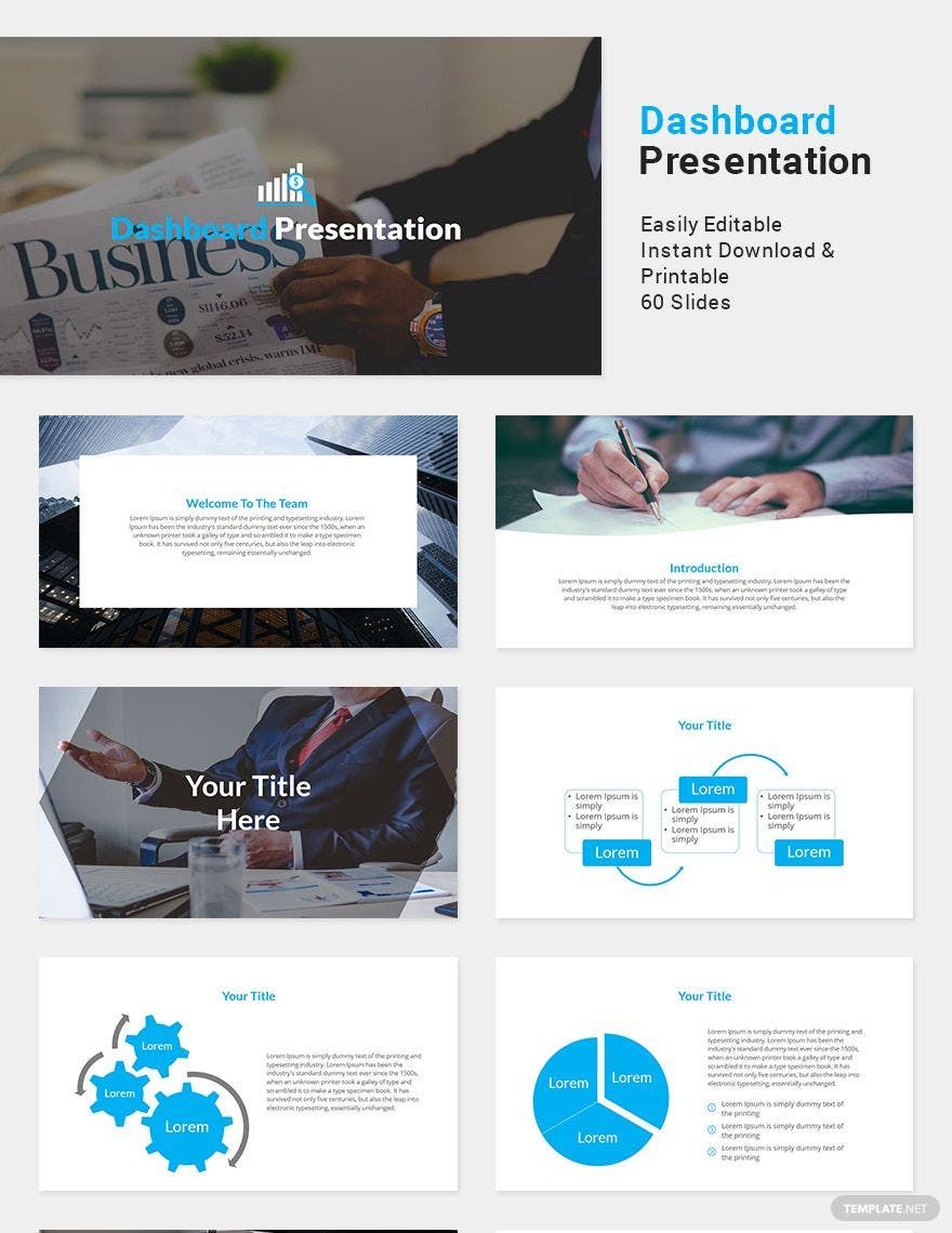 Dashboard Presentation Template in Apple Keynote, PowerPoint - Download | Template.net