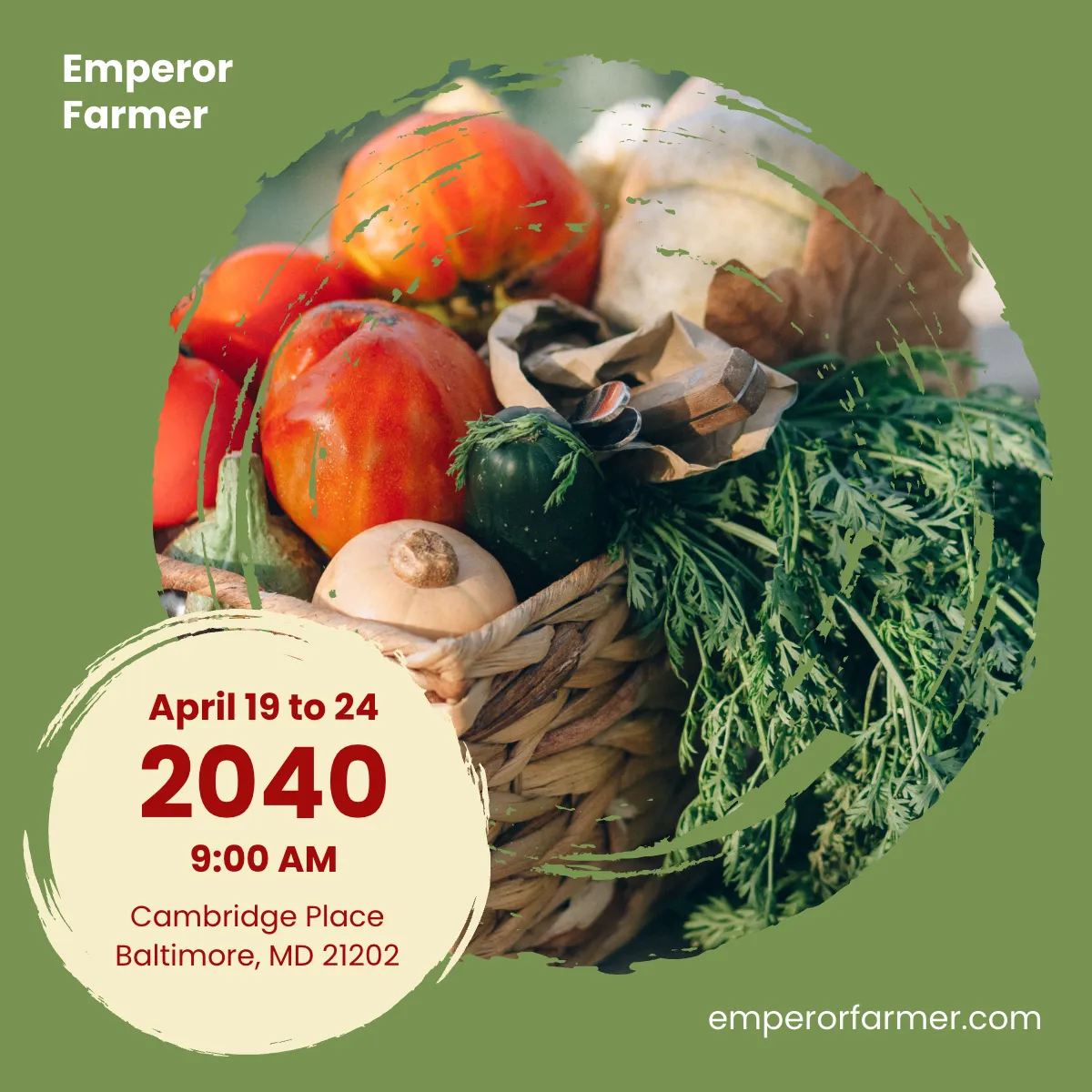 Farmers Market Linkedin Post Template