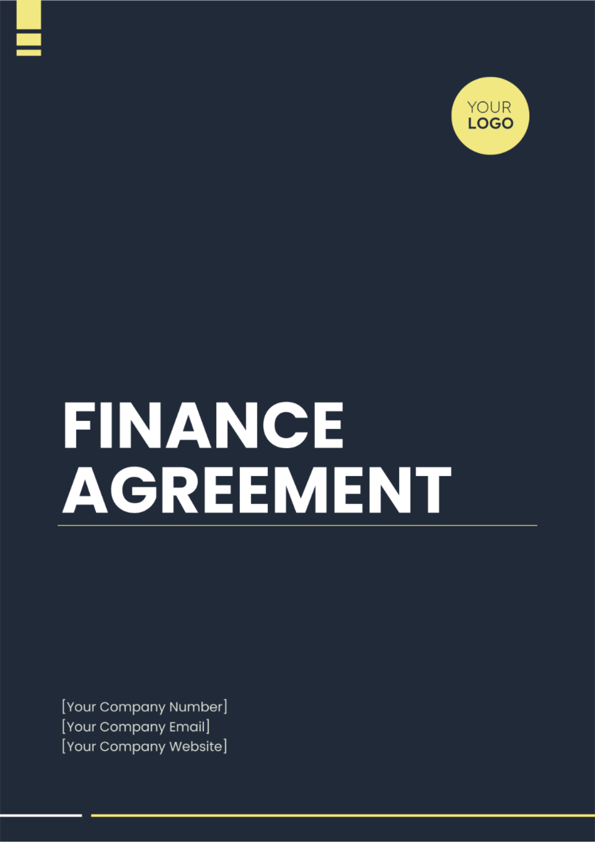 Finance Agreement Template