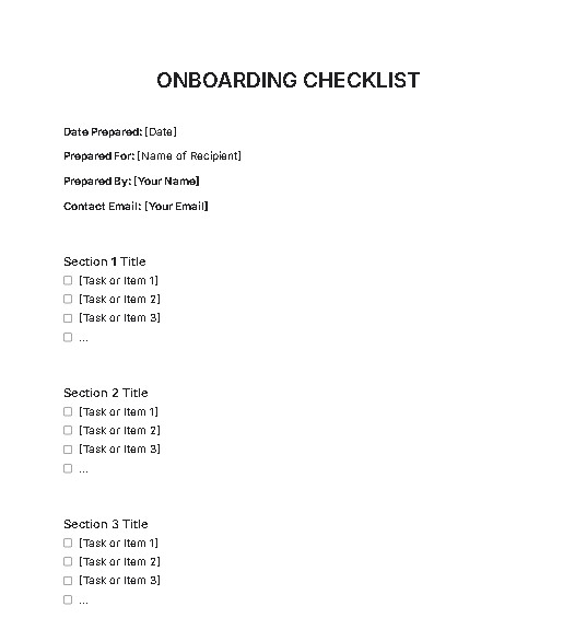 Free AI Onboarding Checklist Generator, Maker Online Tool
