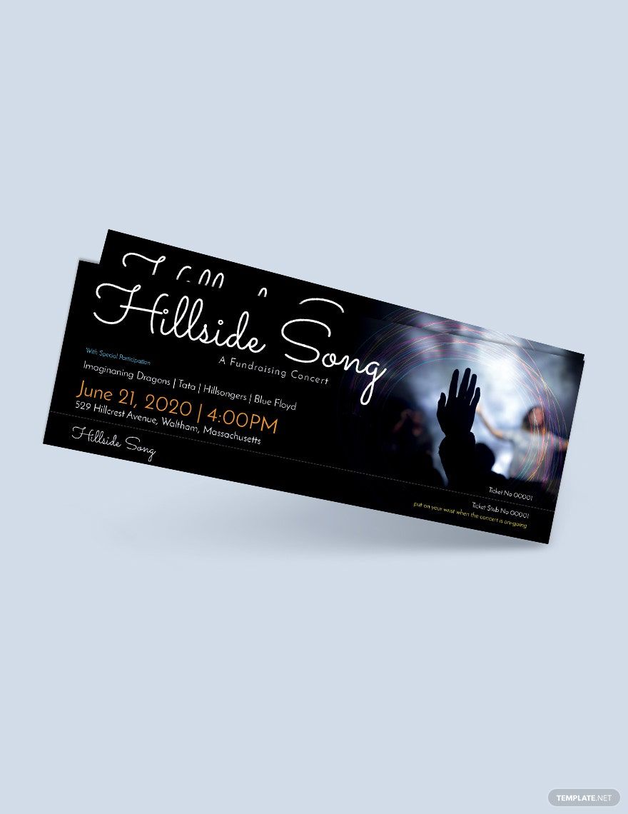 Fundraising Ticket Template in Word, Publisher, Illustrator, InDesign, PSD, Pages, PDF, Google Docs - Download | Template.net