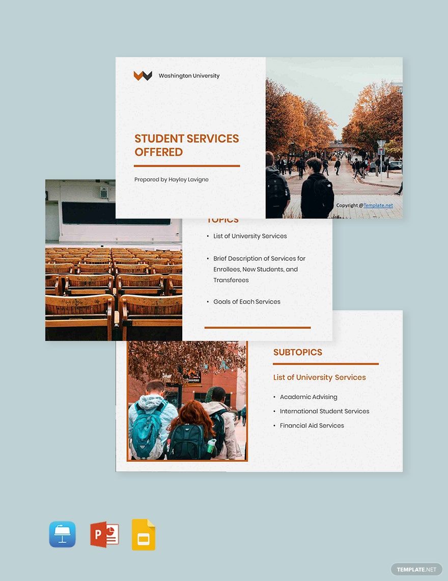 Simple University Presentation Template in PowerPoint, Apple Keynote, Google Slides, PDF - Download | Template.net