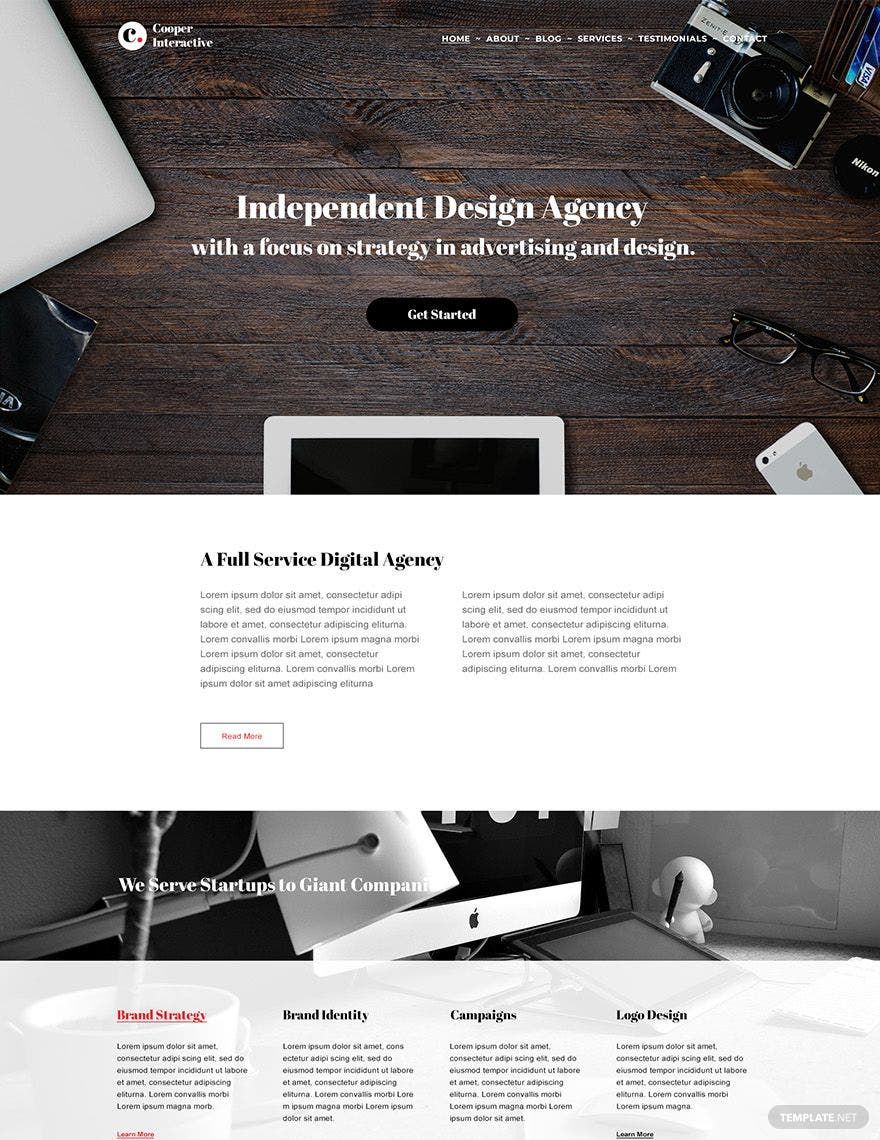 Graphic Design Agency Website Template in HTML5, PSD - Download | Template.net