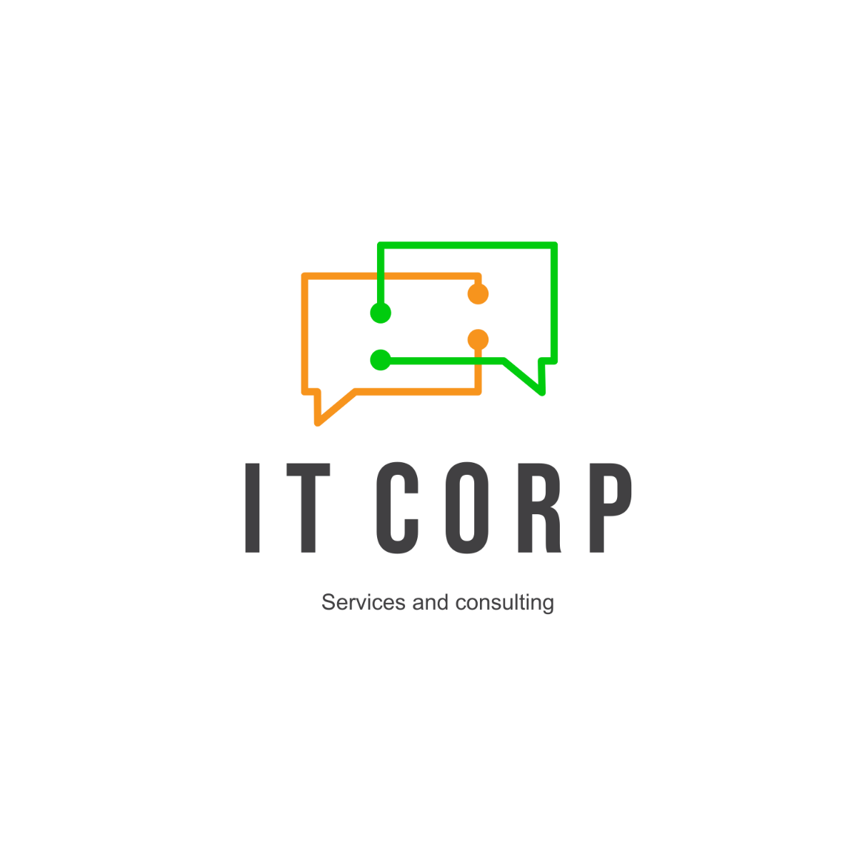 IT CRM Consulting Logo Template