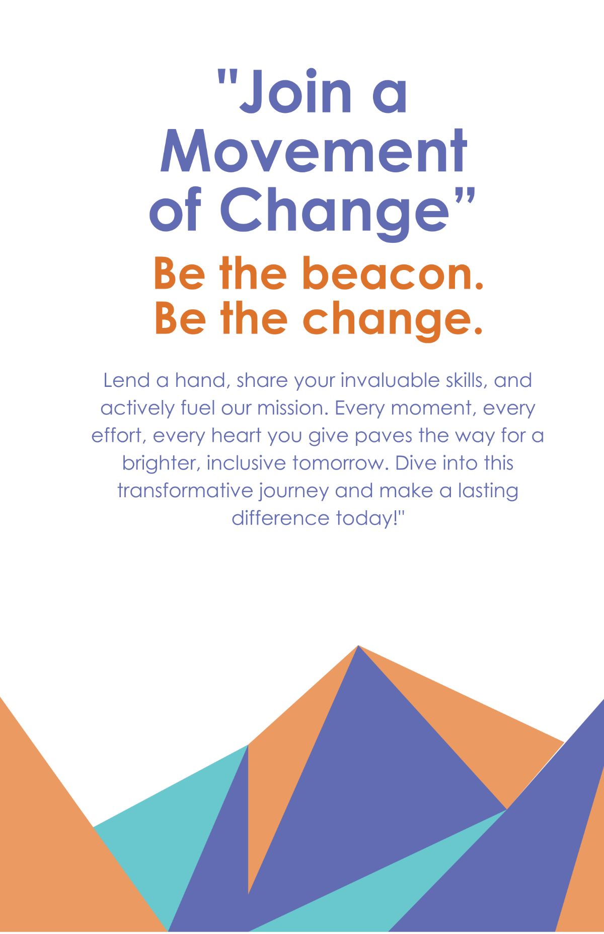 Nonprofit Organization Volunteer Opportunities Signage Template