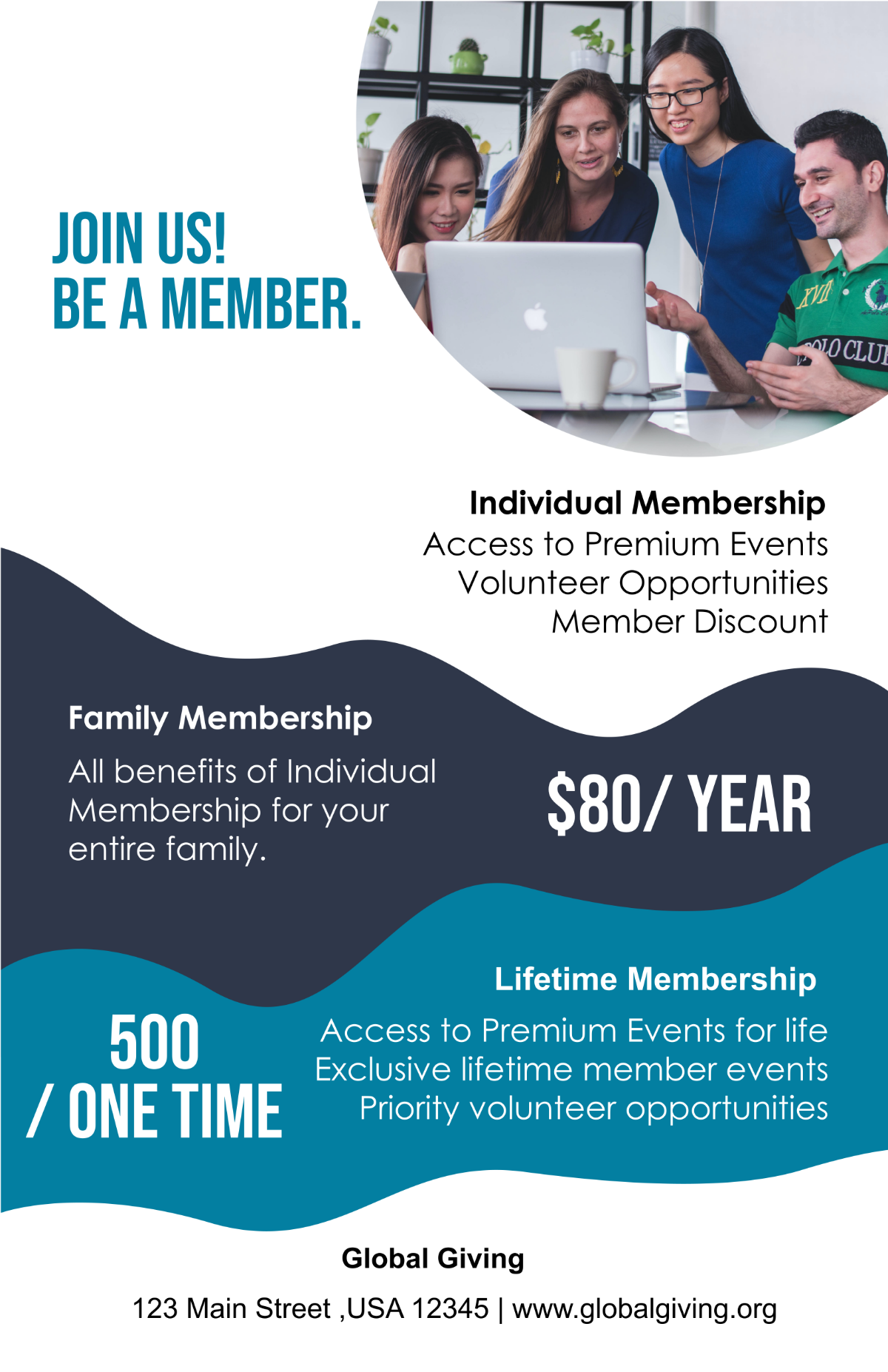 Nonprofit Organization Membership Benefits Signage Template