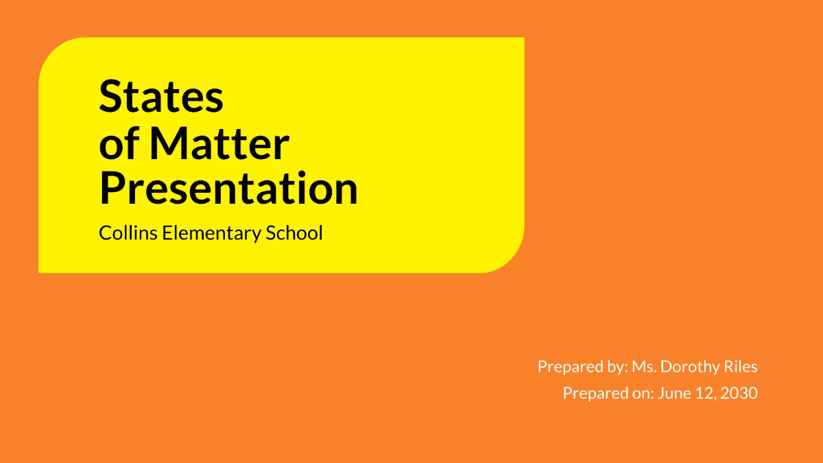Elementary School Presentation Template