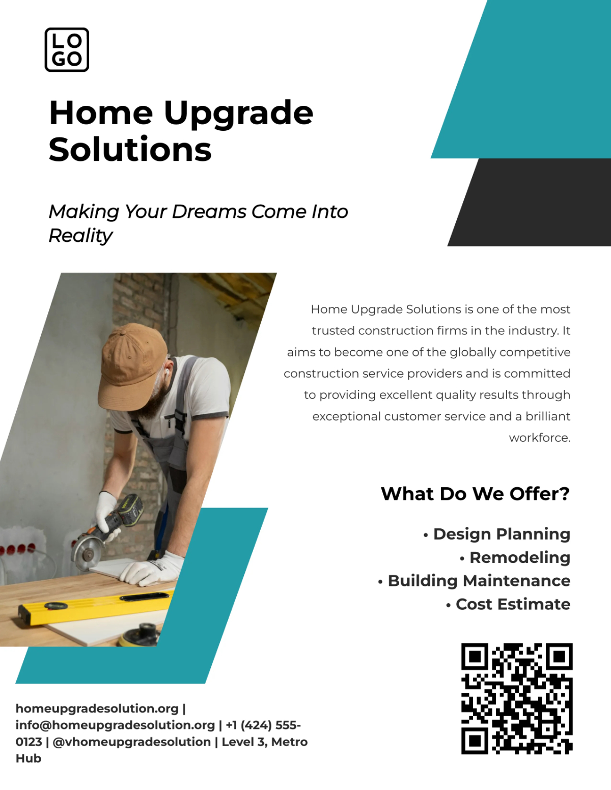 Creative Construction Leaflet Template