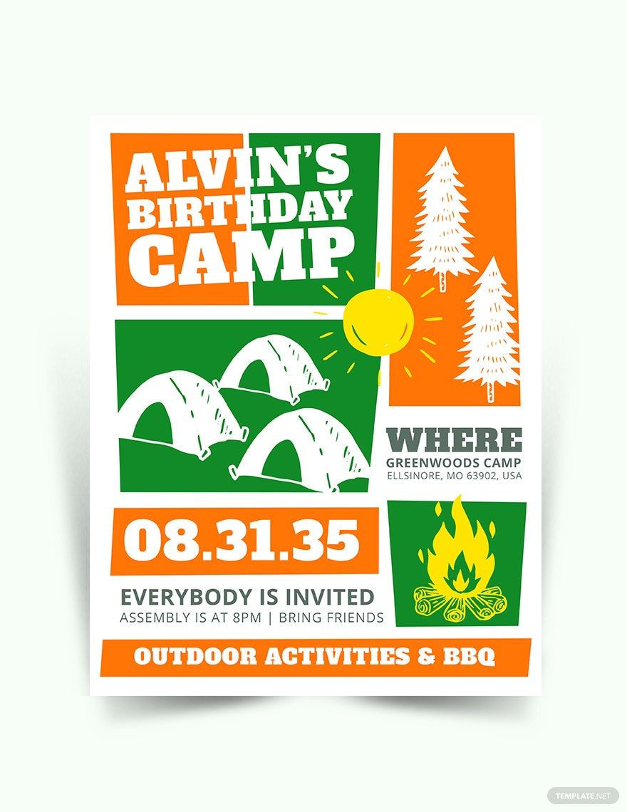Kid Birthday Event Flyer Template in Pages, Illustrator, PSD, Word, Publisher, InDesign, Google Docs - Download | Template.net