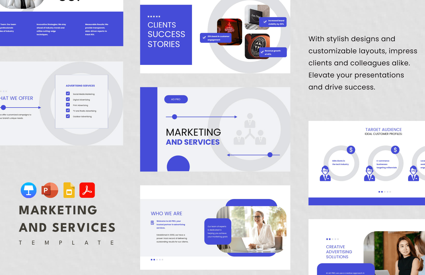 Marketing and Services Template in PPT, PDF, Google Slides, Apple Keynote - Download | Template.net