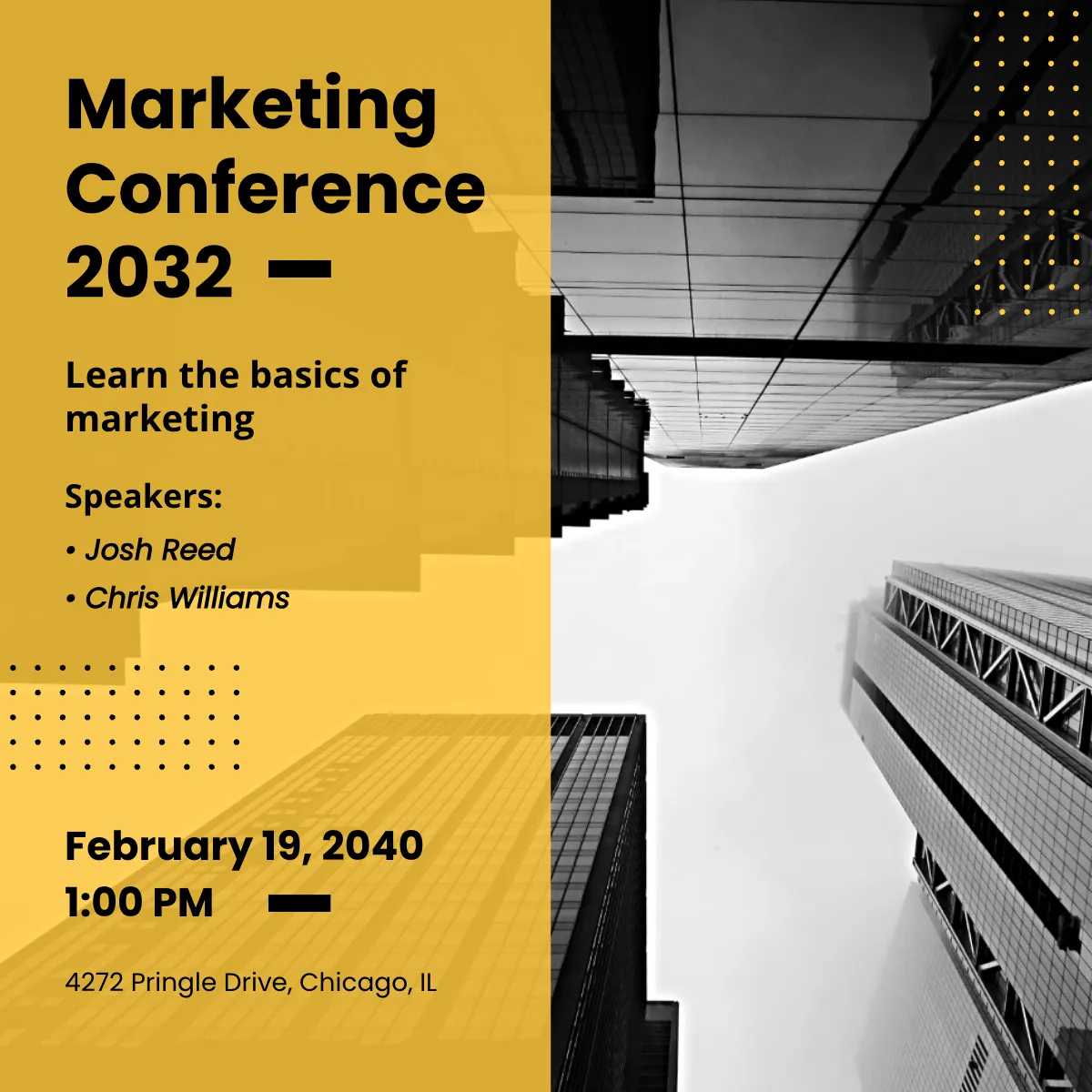 Marketing Event Linkedin Post Template