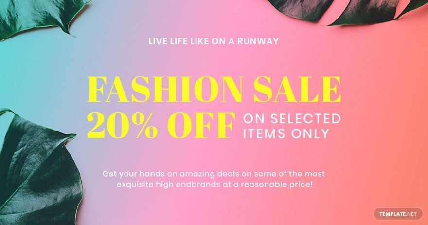 Basic Fashion Sale Facebook Post Template in PSD - Download | Template.net