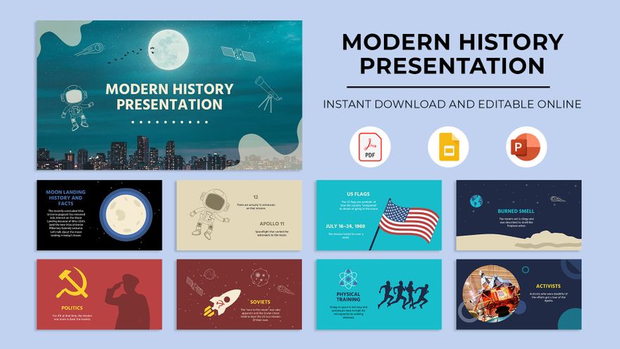 Modern History Presentation in PDF, PowerPoint, Google Slides - Download | Template.net Modern History Presentation in PDF, PowerPoint, Google Slides - Download | Template.net