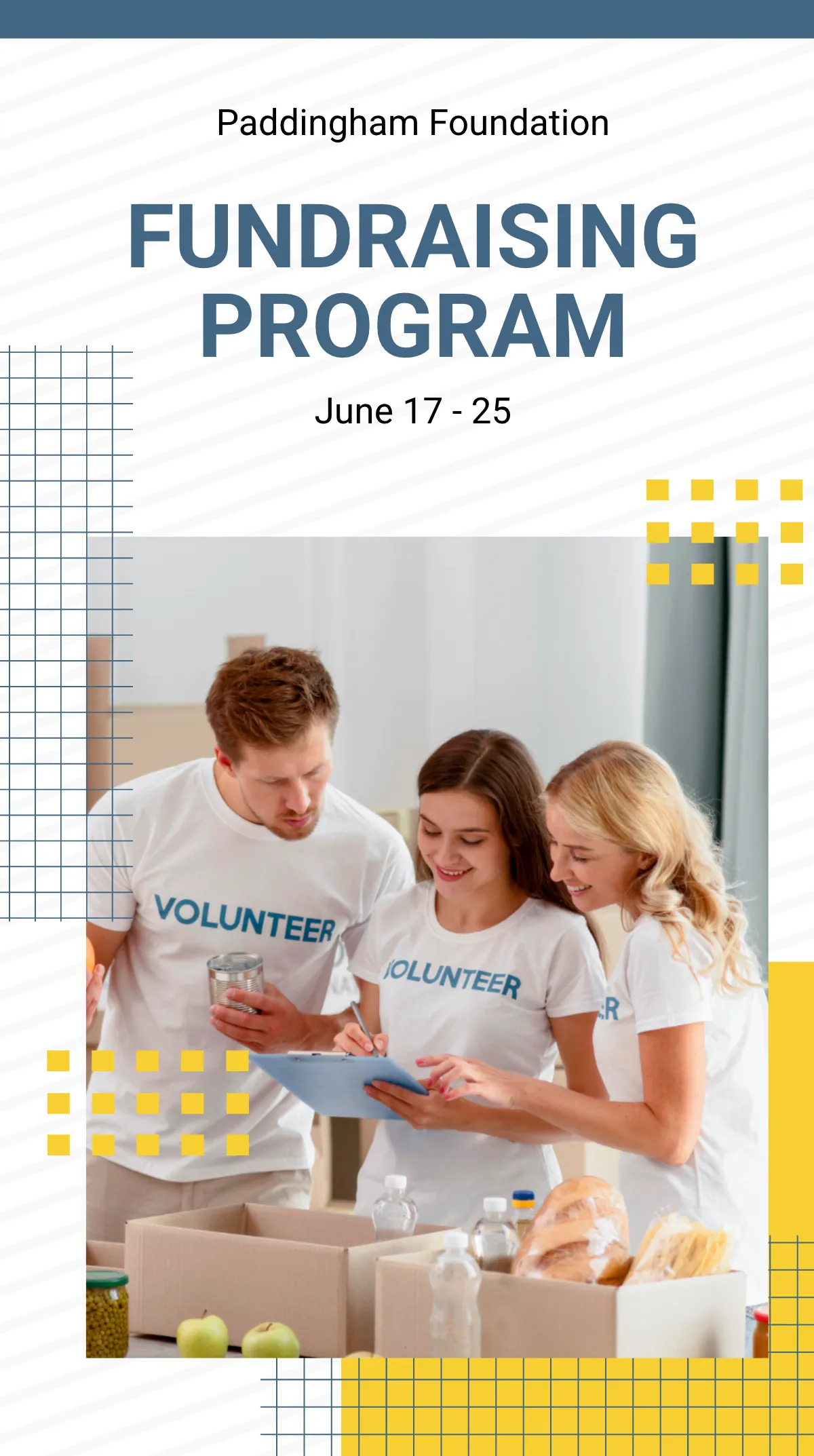 Nonprofit Fundraiser Whatsapp Post Template