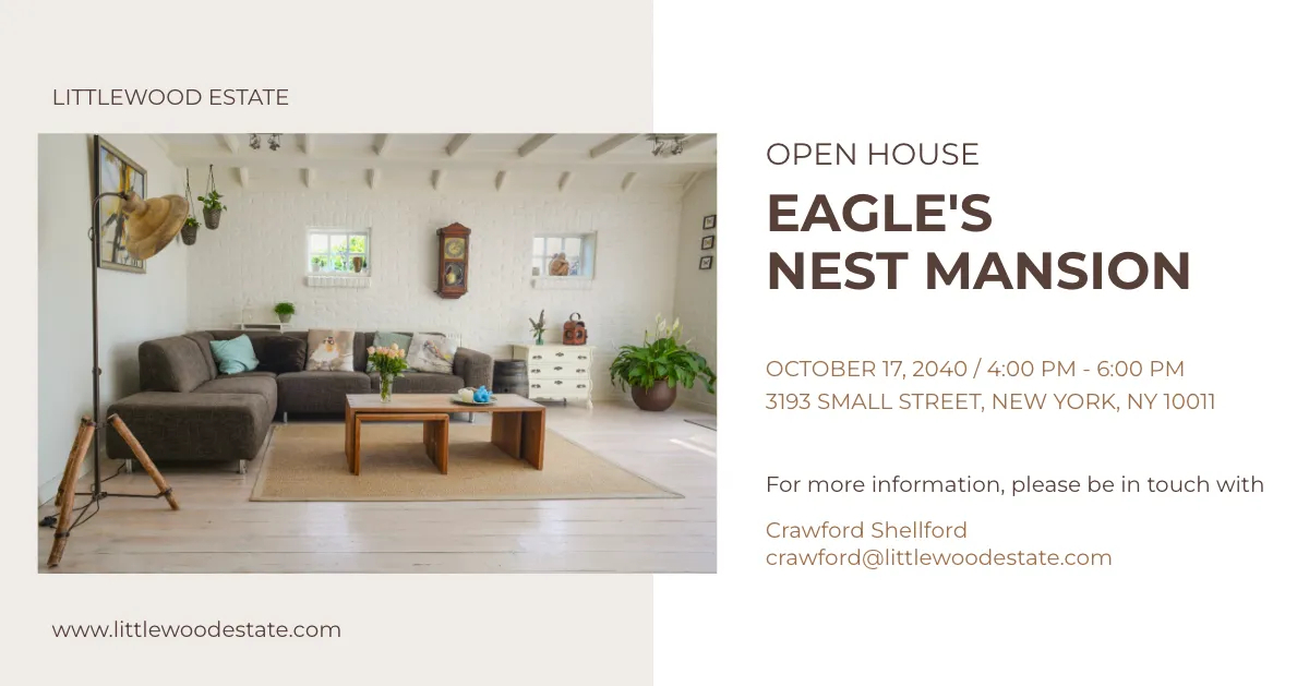 Open House Real Estate Facebook Post Template