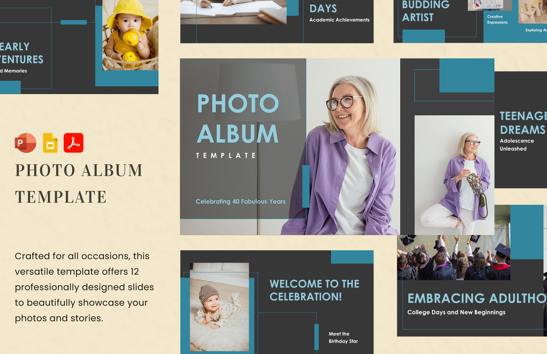 Photo Album Template in PPT, PDF, Google Slides - Download | Template.net
