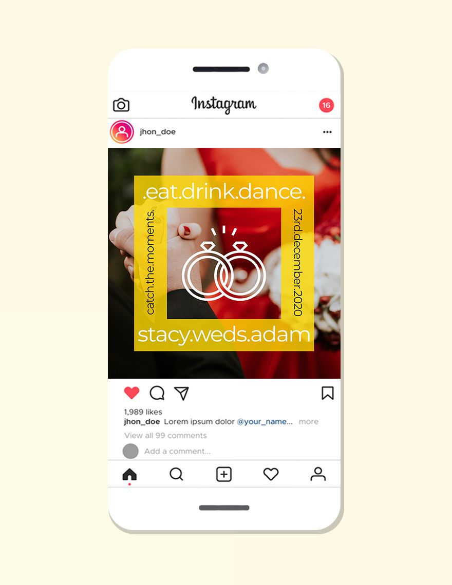 Wedding Instagram Ad Template in PSD - Download | Template.net