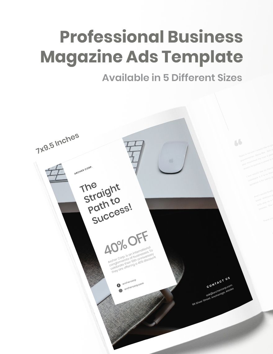 Professional Business Magazine Ads Template in InDesign, PSD, Word, Publisher, Pages - Download | Template.net