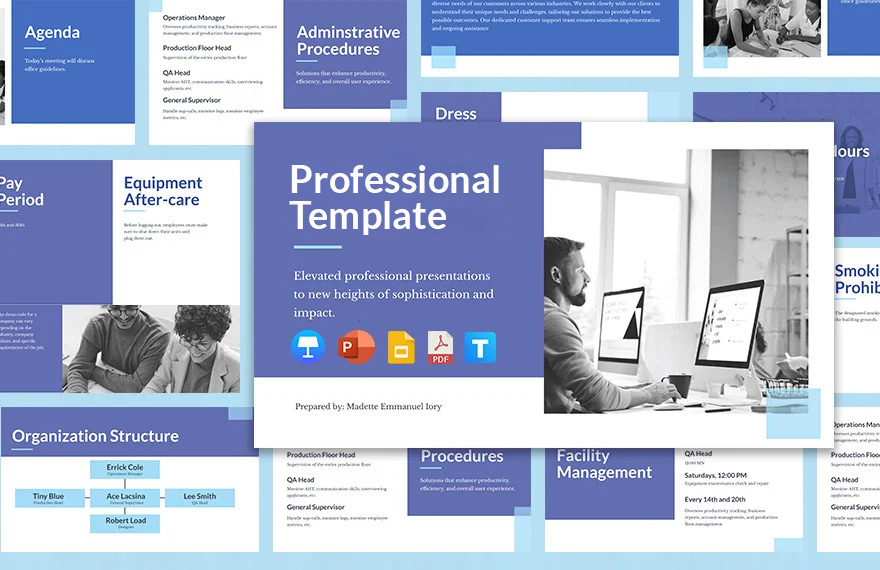 Professional Template in PPT, Google Slides, PDF, Apple Keynote - Download | Template.net Professional Template in PPT, Google Slides, PDF, Apple Keynote - Download | Template.net