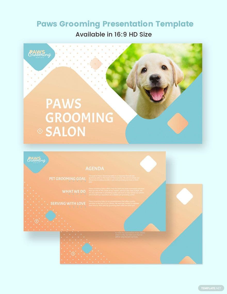 Pet Grooming Presentation Template in PowerPoint, Illustrator, Apple Keynote, Google Slides - Download | Template.net