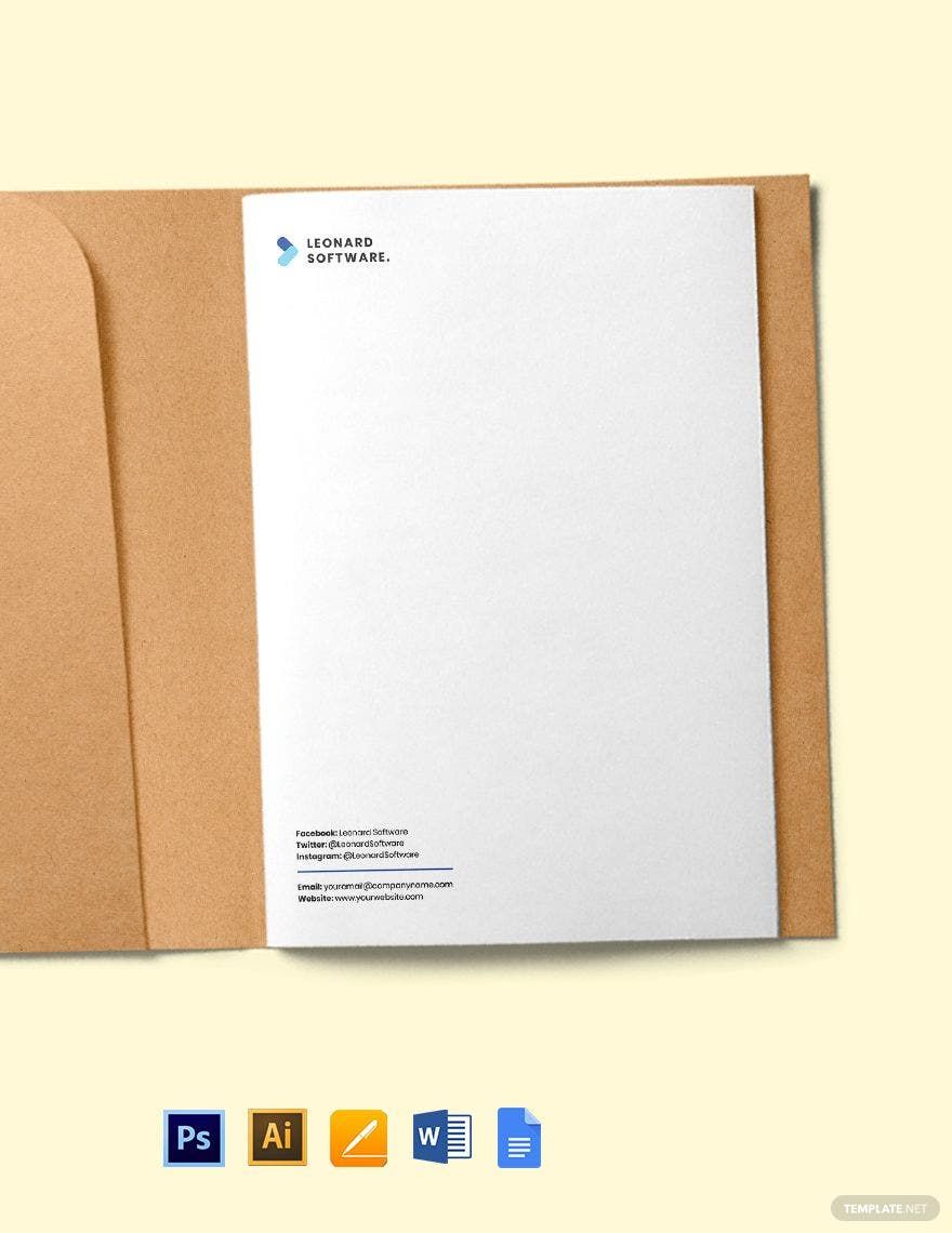 Software Startup Stationery Template in Google Docs, Illustrator, Pages, PSD, Word - Download | Template.net