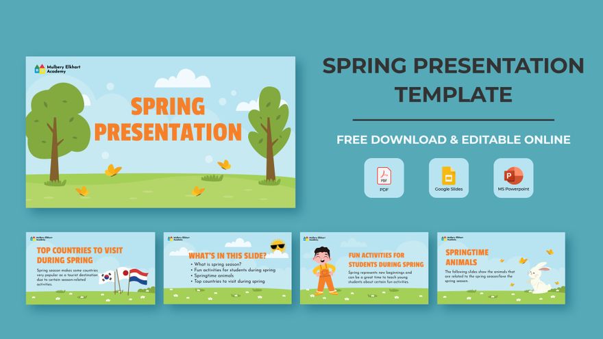 Spring Presentation Template in PDF, PowerPoint, Google Slides - Download | Template.net Spring Presentation Template in PDF, PowerPoint, Google Slides - Download | Template.net