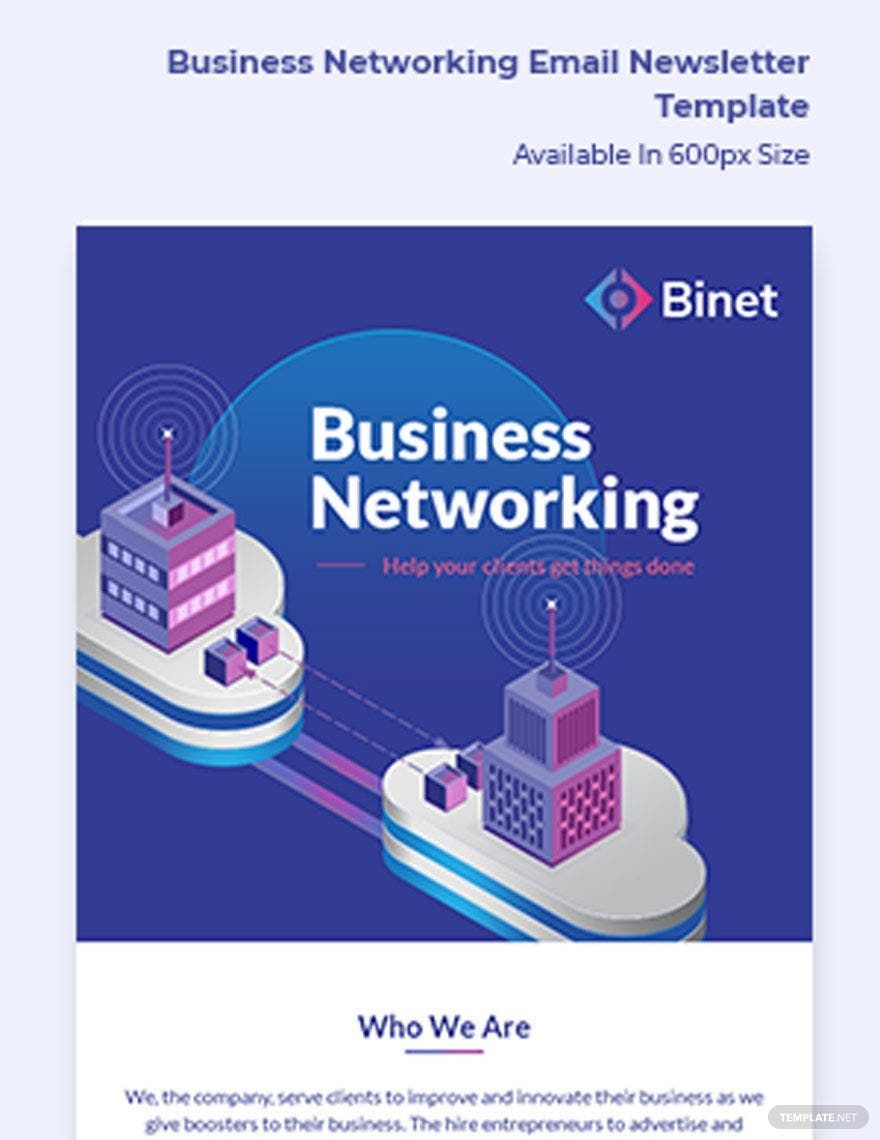 Business Networking Email Newsletter Template in Photoshop, Outlook - Download | Template.net